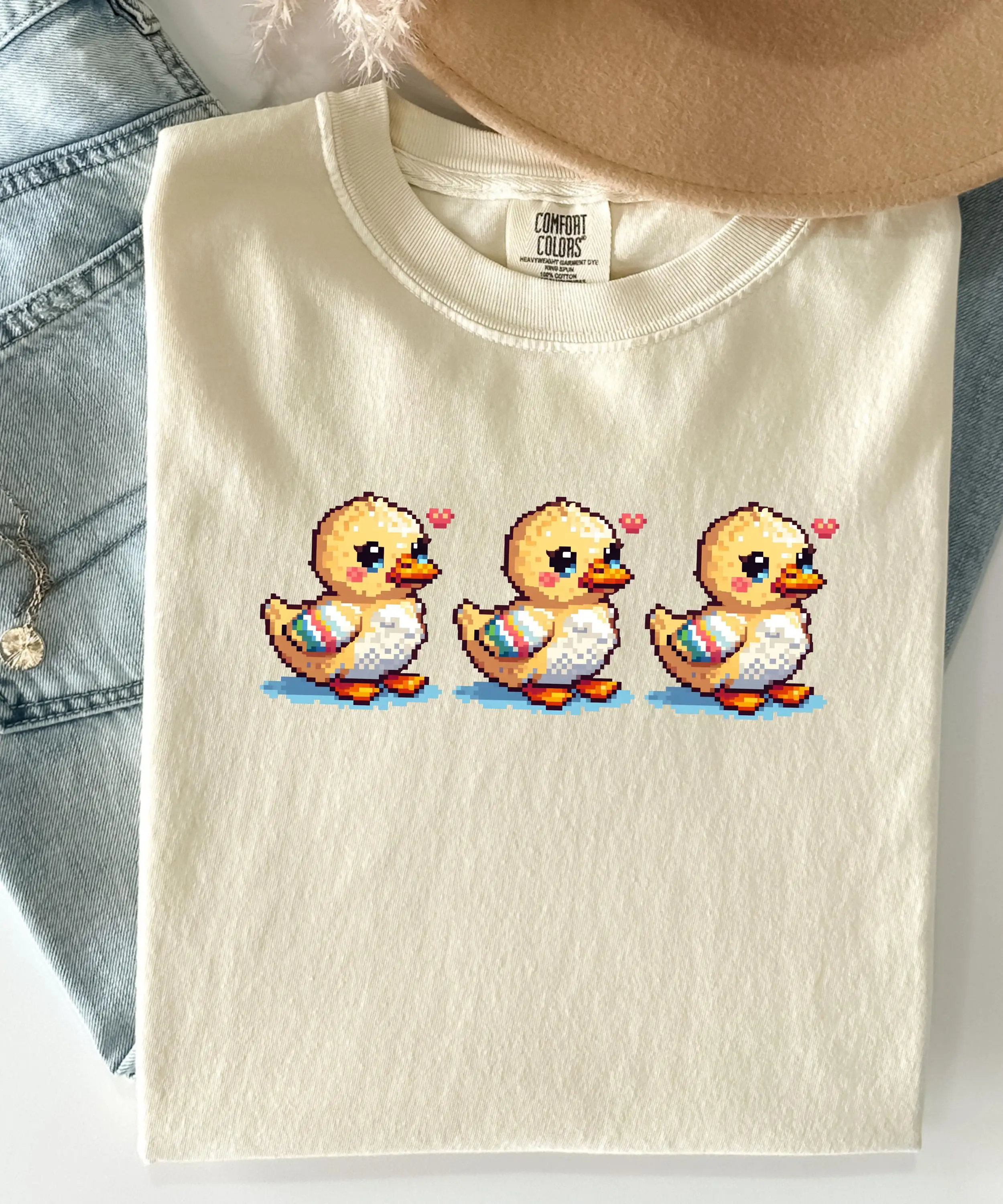 Retro Gaming T Shirt - ピクセルキュートダックス Tシャツ レトロゲーム ダック愛好家 面白いゲーマー カワイイ